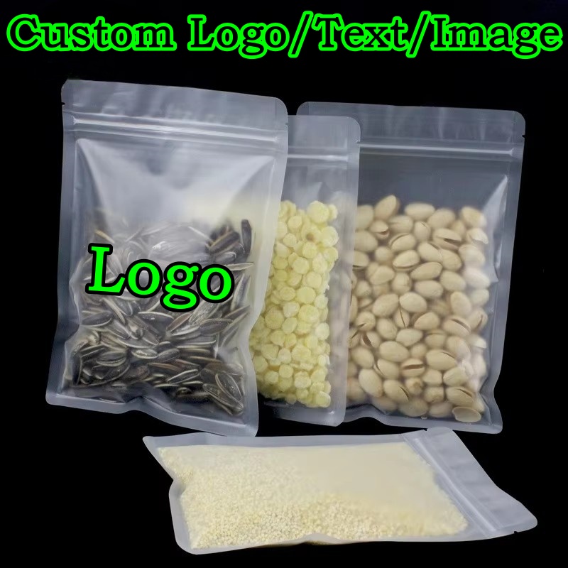 Logo Food Snack - 100 Sacos Plásticos Foscos com Zíper