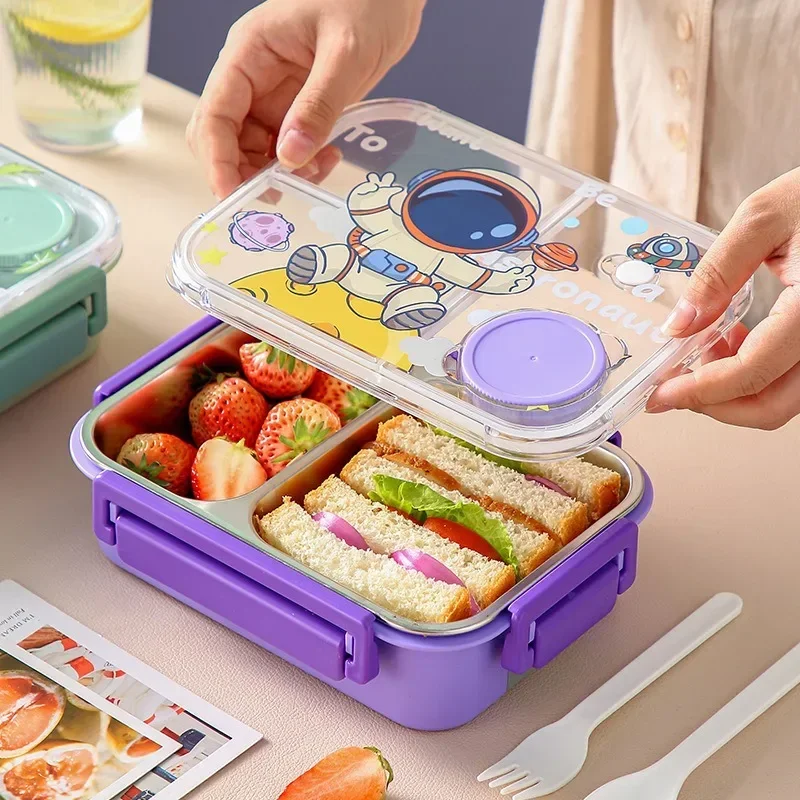 Lancheira bento de desenho ani - Food Snacks For Toddlers avaliação e preço